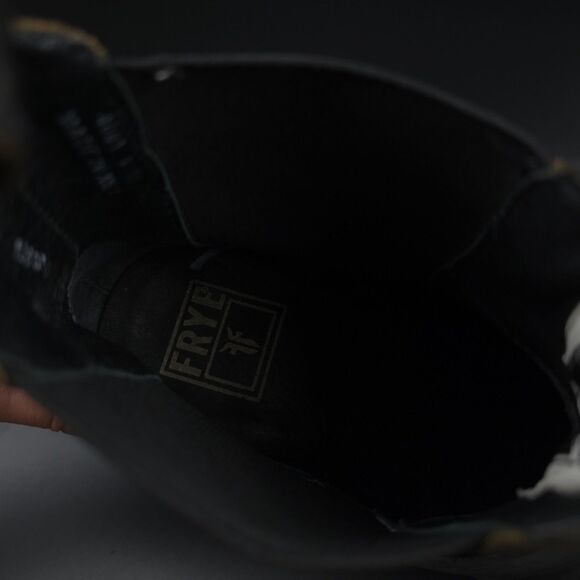 FRYE Stone Harness Chelsea Boots Black Boho Grunge Moto Biker Western Cowboy 9 - Picture 13 of 14